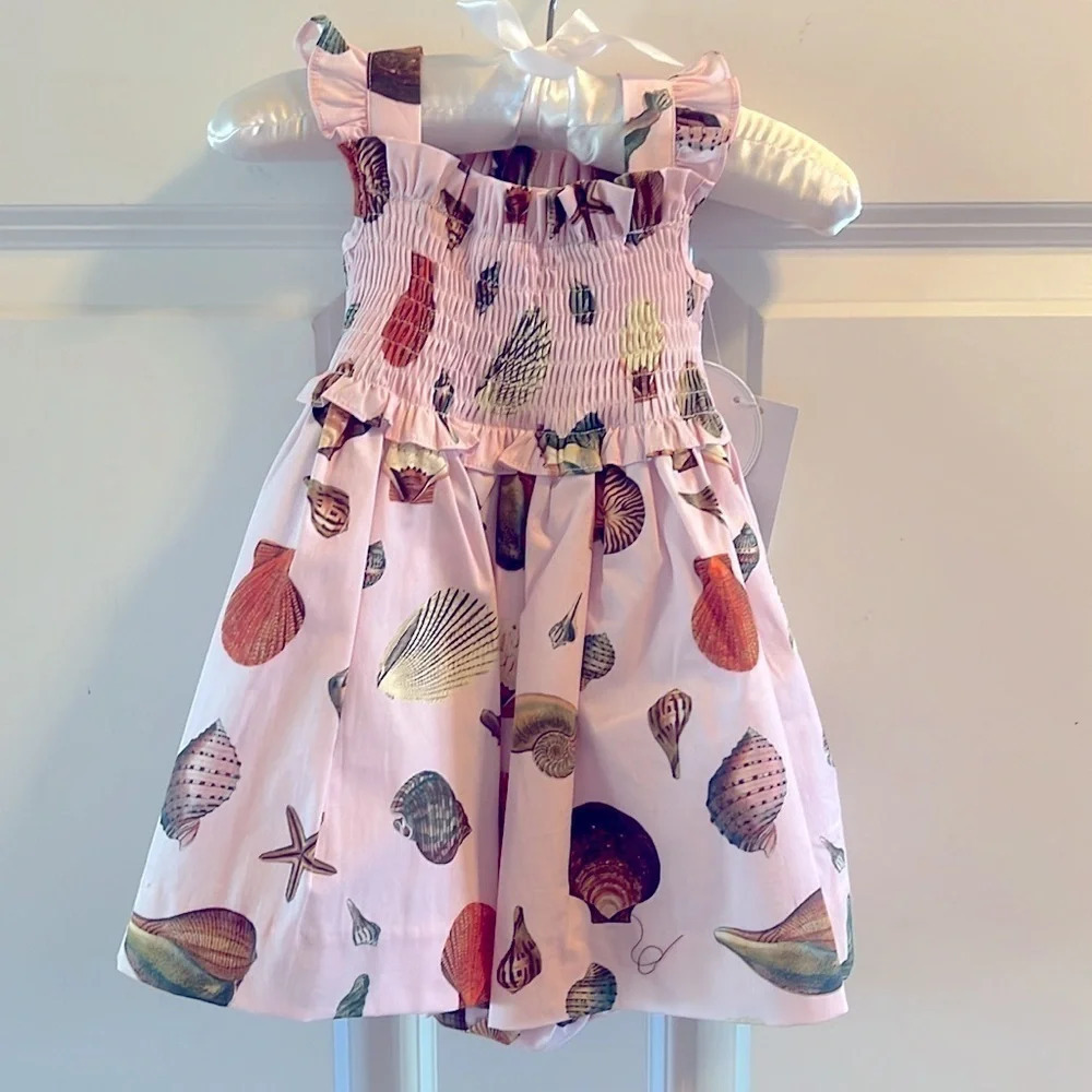 Edgehill Collection Sz 3M Jennifer Sumko Limited Edition Pink Seashell Dress NWT